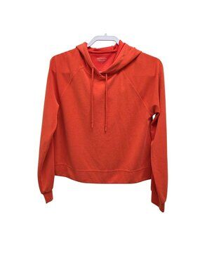 Athleta Women's S Seasoft Hoodie Sweatshirt in Larkspur Orange. 4259